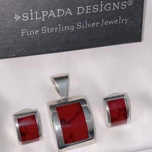 Silpada pendant and earrings